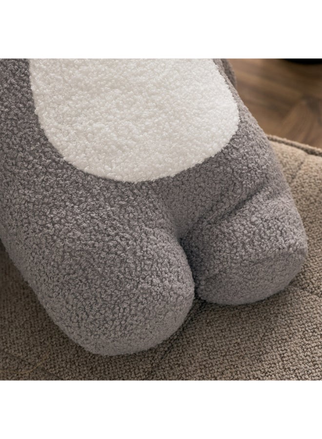 Home Box Otter Shaped Cushion - Gray and White for Kids - Image 3